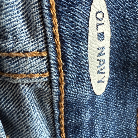 Old Navy Classic Blue Jean Shorts Distressed Look and Fold-over - Picture 2 of 3